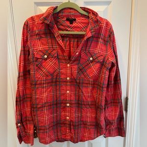 J Crew women’s flannel shirt - size 10